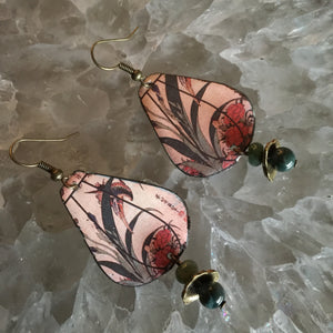 Lantern in Blush and Green Enamel