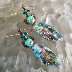 Fish in Teal Enamel