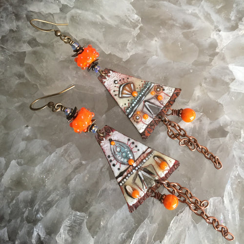 Teepee in Orange Enamel