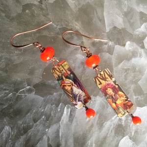 Ladies in Hats with Orange Beads Tin